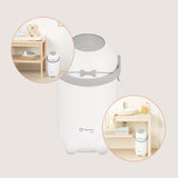 Cos pentru scutece, Lionelo, Capacitate 10 l, Sistem etans impotriva mirosurilor, Compatibil cu saci universali, Operare cu o mana, Alb