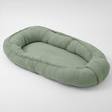 Cosulet bebelus, New Baby, Pentru dormit, Baby Nest 80 x 50 cm, Din muselina, Din materiale certificate Oeko Tex Standard 100, Salvia