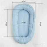 Cosulet bebelus, New Baby, Pentru dormit, Baby Nest 80 x 50 cm, Din muselina, Din materiale certificate Oeko Tex Standard 100, White