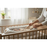 Cosulet bebelus, Qmini, Pentru dormit, Baby Nest 55 x 75 cm, Husa 100% muselina dubla, Material certificat Oeko Tex Standard 100, Gray