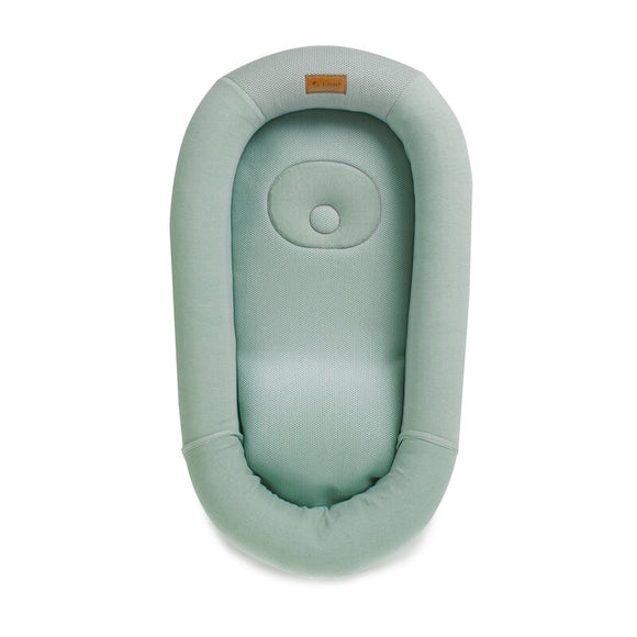 Cosulet confortabil pentru bebelusi, Jane, Joy Baby Nest, Material respirabil 3D, Cu perna pentru prevenire plagiocefalie, Botanic