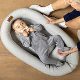 Cosulet confortabil pentru bebelusi, Jane, Joy Baby Nest, Material respirabil 3D, Cu perna pentru prevenire plagiocefalie, Star