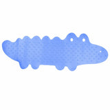 Covoras de baie, Bocioland, Antiderapant, Cu ventuze, Silicon, 33 x 90 cm, Crocodile Blue