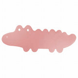 Covoras de baie, Bocioland, Antiderapant, Cu ventuze, Silicon, 33 x 90 cm, Crocodile Pink