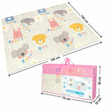 Covoras de joaca, Bocioland, Grey Elephant, Pliabil, Protectie impotriva loviturilor, Dimensiune mare, 180 x 150 cm, Cu Imprimeu pe ambele parti, Potrivit pentru utlizare atat in interior, cat si in exterior