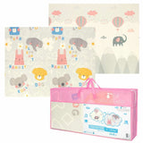 Covoras de joaca, Bocioland, Grey Elephant, Pliabil, Protectie impotriva loviturilor, Dimensiune mare, 180 x 150 cm, Cu Imprimeu pe ambele parti, Potrivit pentru utlizare atat in interior, cat si in exterior