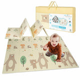 Covoras de joaca, Bocioland, Little Bear, Pliabil, Protectie impotriva loviturilor, Dimensiune mare, 200 x 150 cm, Cu Imprimeu pe ambele parti, Potrivit pentru utlizare atat in interior, cat si in exterior