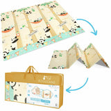 Covoras de joaca, Bocioland, Panda, Pliabil, Protectie impotriva loviturilor, Dimensiune mare, 180 x 150 cm, Cu Imprimeu pe ambele parti, Potrivit pentru utlizare atat in interior, cat si in exterior