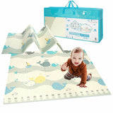 Covoras de joaca, Bocioland, Water City, Pliabil, Protectie impotriva loviturilor, Dimensiune mare, 180 x 150 cm, Cu Imprimeu pe ambele parti, Potrivit pentru utlizare atat in interior, cat si in exterior