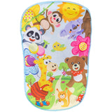 Covoras de joaca cu pian Chipolino Zoo Party blue