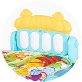 Covoras de joaca cu pian Chipolino Zoo Party blue