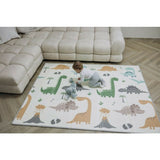 Covoras de joaca, FreeON, Magic Dino, Cu doua fete, Pliabil, Protectie impotriva loviturilor, 200 x 150 cm, Cu Imprimeu pe ambele parti, 0 luni+, Multicolor
