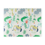 Covoras de joaca, Petite&Mars, Reversibil, Include geanta pentru transport, Pliabil si impermeabil, Non-toxic, 197 x 147 x 1 cm, Jungle, 0 luni+, Multicolor