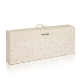 Covoras educativ, Lionelo, Zora, Din spuma XPE non-toxica, Cu doua fete, Suprafata antiderapanta, Dimensiune mare, 180x200 cm, Grosime 1.5 cm, Pliabil, Include geanta pentru transport, Bej