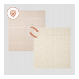 Covoras educativ, Lionelo, Zora, Din spuma XPE non-toxica, Cu doua fete, Suprafata antiderapanta, Dimensiune mare, 180x200 cm, Grosime 1.5 cm, Pliabil, Include geanta pentru transport, Bej