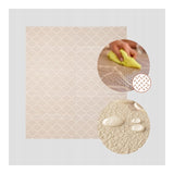 Covoras educativ, Lionelo, Zora, Din spuma XPE non-toxica, Cu doua fete, Suprafata antiderapanta, Dimensiune mare, 180x200 cm, Grosime 1.5 cm, Pliabil, Include geanta pentru transport, Bej