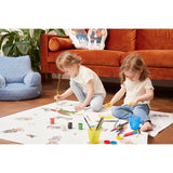 Covoras impermeabil pentru copii, Ceba Baby, Rezistent la pete, Sigur pentru pielea bebelusului, Usor de curatat, 120x120 cm, Giraffe & Friends, Multicolor