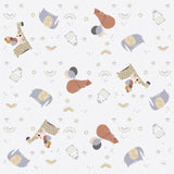 Covoras impermeabil pentru copii, Ceba Baby, Rezistent la pete, Sigur pentru pielea bebelusului, Usor de curatat, 120x120 cm, Giraffe & Friends, Multicolor