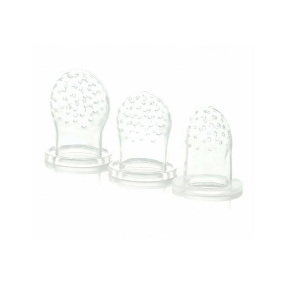 Dispozitiv de hranire, Jane, Pentru fructe si legume, Cu trei adaptoare din silicon, Fara BPA, 6+ luni, Mint