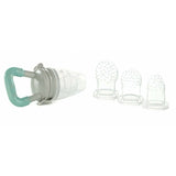 Dispozitiv de hranire, Jane, Pentru fructe si legume, Cu trei adaptoare din silicon, Fara BPA, 6+ luni, Mint