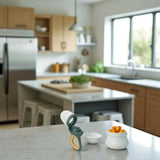 Dispozitiv de hranire, Petite&Mars, Pentru fructe si legume, Include capac de protectie, 6+ luni, Verde/Ocru