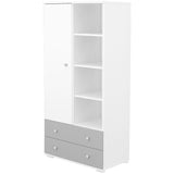 Dulap cu o usa si 2 sertare Hubners Patrik alb grafit