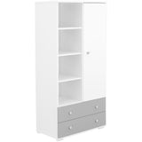 Dulap cu o usa si 2 sertare Hubners Patrik alb grafit