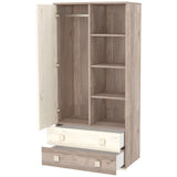 Dulap cu o usa si 2 sertare Hubners Sofia crem nisip