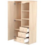 Dulap cu o usa si 3 sertare Hubners Eva natur