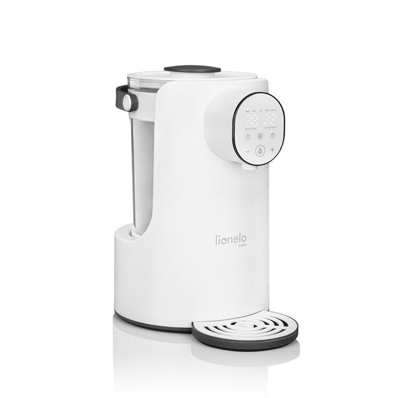 Aparat pentru incalzirea si declorizare apei, Lionelo, Babypresto, Pentru prepararea laptelui praf, Functie de incalzire si dozare a apei, Cu afisaj digital LED, Cu rezervor de 2 L, Alb