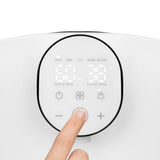 Aparat pentru incalzirea si declorizare apei, Lionelo, Babypresto, Pentru prepararea laptelui praf, Functie de incalzire si dozare a apei, Cu afisaj digital LED, Cu rezervor de 2 L, Alb