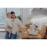 Aparat pentru incalzirea si declorizare apei, Lionelo, Babypresto, Pentru prepararea laptelui praf, Functie de incalzire si dozare a apei, Cu afisaj digital LED, Cu rezervor de 2 L, Alb