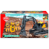 Excavator Dickie Toys Volvo Mining Excavator 60 cm cu telecomanda, lumini si sunete gri