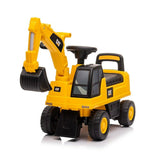 Excavator ride on, Baby Mix, Cat, Pana la 25 kg, Cu volan, Cu sunete, Cu suport jucarii sub sezut, 24 luni+