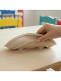 Farfurie compartimentata, Bocioland, Rotunda, Cu 3 compartimente, Fara BPA, 6-36 luni, Beige