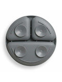 Farfurie compartimentata, Bocioland, Rotunda, Cu 3 compartimente, Fara BPA, 6-36 luni, Dark grey