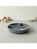 Farfurie compartimentata, Bocioland, Rotunda, Cu 3 compartimente, Fara BPA, 6-36 luni, Dark grey