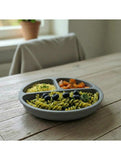 Farfurie compartimentata, Bocioland, Rotunda, Cu 3 compartimente, Fara BPA, 6-36 luni, Dark grey