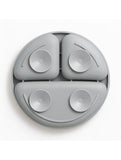 Farfurie compartimentata, Bocioland, Rotunda, Cu 3 compartimente, Fara BPA, 6-36 luni, Gray