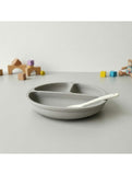 Farfurie compartimentata, Bocioland, Rotunda, Cu 3 compartimente, Fara BPA, 6-36 luni, Gray