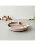 Farfurie compartimentata, Bocioland, Rotunda, Cu 3 compartimente, Fara BPA, 6-36 luni, Pink