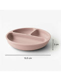 Farfurie compartimentata, Bocioland, Rotunda, Cu 3 compartimente, Fara BPA, 6-36 luni, Pink