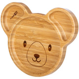 Farfurie compartimentata, FreeON, Din bambus, Cu ventuza, Conform cu standardul european de securitate EN 14372:2004, Bear