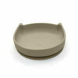Farfurie in forma de pisicuta, Bocioland, Cu ventuze, Silicon, Fara BPA, 6-36 luni, Dark Beige