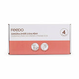 Protectii, Feedo, Pentru oprirea usilor, Din spuma EVA, 9.4 x 9.2 x 1.8 cm, 4 bucati, Alb