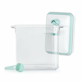 Recipient depozitare lapte praf, Feedo, 1700 ml, Capac etans, Din plastic, Fara BPA, Turcoaz