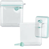 Recipient depozitare lapte praf, Feedo, 1700 ml, Capac etans, Din plastic, Fara BPA, Turcoaz