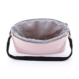 Sac de iarna, Feedo, Multifunctional, Poate fi utilizat ca geanta prin desfacerea fermoarului, Atasabil la carucior, Lana, 110 cm, 0-3 ani, Roz