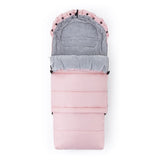 Sac de iarna, Feedo, Multifunctional, Poate fi utilizat ca geanta prin desfacerea fermoarului, Atasabil la carucior, Lana, 110 cm, 0-3 ani, Roz