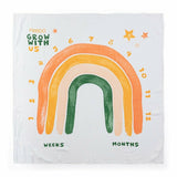 Set 2 museline, Feedo, Din bambus, Multifunctionale, Hipoalergenice, Cu indicator de varsta, Conform standardului european de securitate Oeko-Tex 100, Dimensiuni mari:120x120 cm, Multicolor